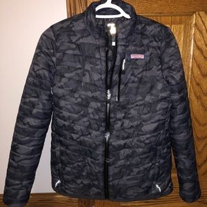 Vineyard Vines Camo Print Puffer Jacket